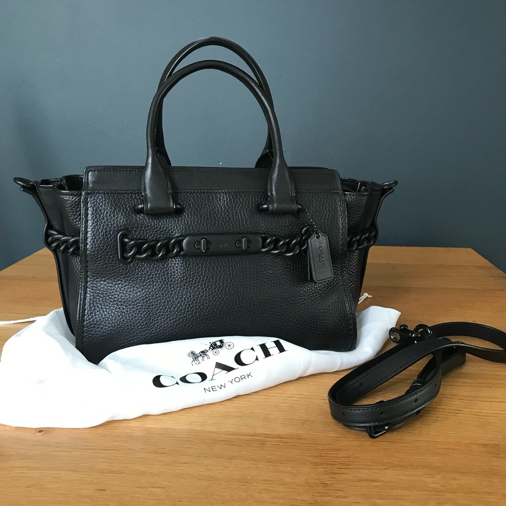 Coach Black Leather Satchel